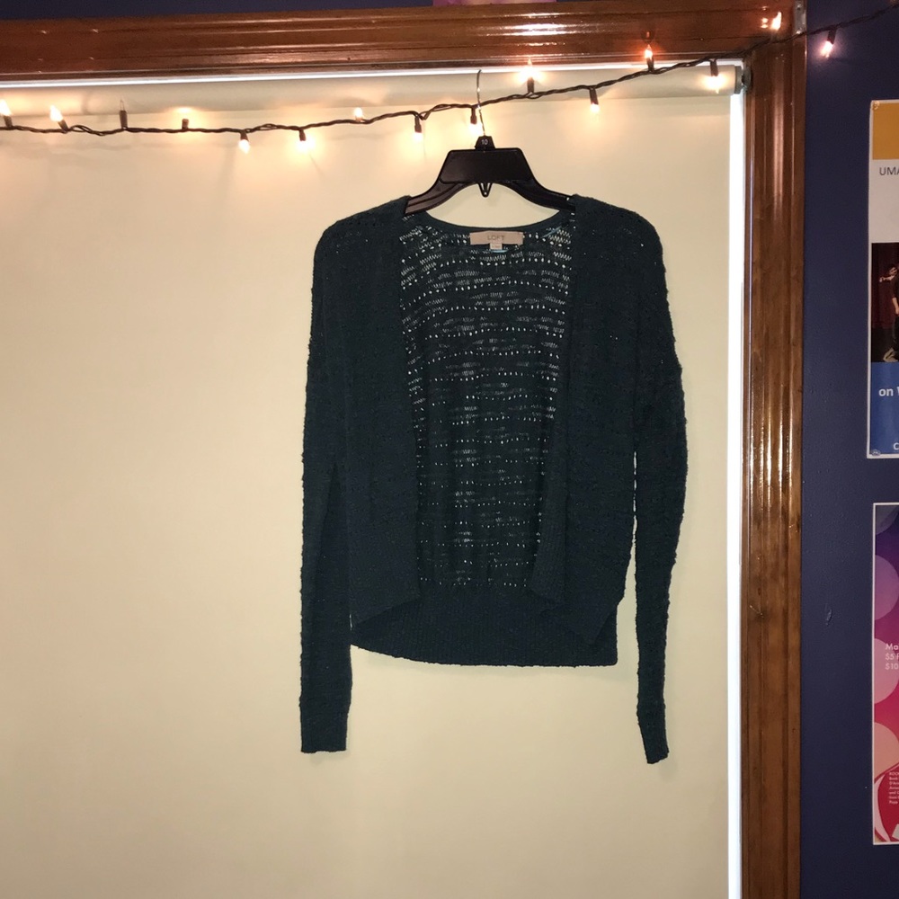 Loft Green-Dark Teal Knit Cardigan